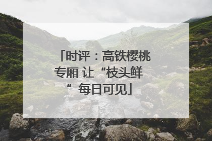 时评：高铁樱桃专厢 让“枝头鲜”每日可见