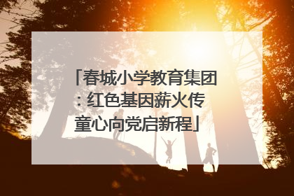 春城小学教育集团：红色基因薪火传 童心向党启新程