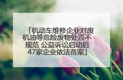 机动车维修企业对废机油等危险废物处置不规范 公益诉讼启动后47家企业依法备案