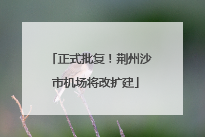正式批复！荆州沙市机场将改扩建