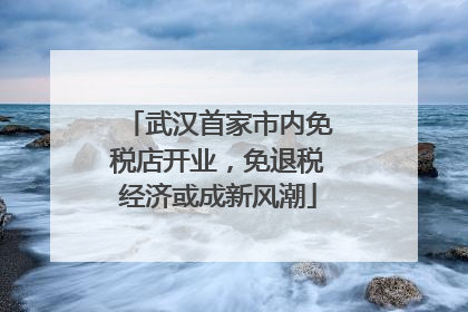 武汉首家市内免税店开业，免退税经济或成新风潮