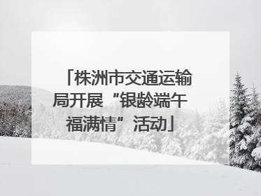 株洲市交通运输局开展“银龄端午福满情”活动