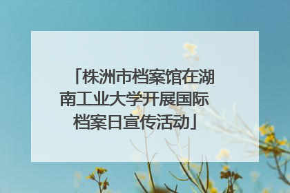 株洲市档案馆在湖南工业大学开展国际档案日宣传活动