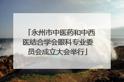 永州市中医药和中西医结合学会眼科专业委员会成立大会举行