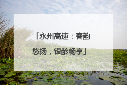 永州高速：春韵悠扬，银龄畅享