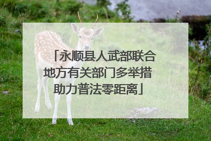 永顺县人武部联合地方有关部门多举措助力普法零距离