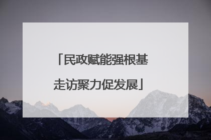 民政赋能强根基 走访聚力促发展