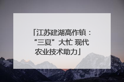 江苏建湖高作镇：“三夏”大忙 现代农业技术助力