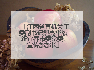 江西省直机关工委副书记熊亮华履新宜春市委常委、宣传部部长