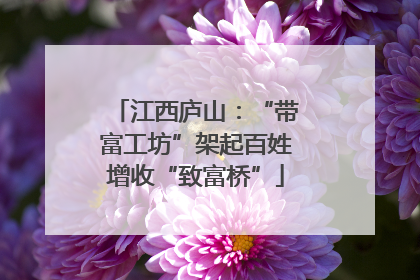 江西庐山：“带富工坊”架起百姓增收“致富桥”