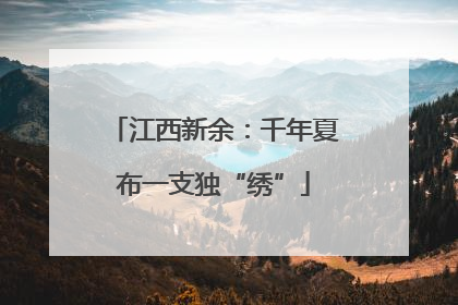 江西新余：千年夏布一支独“绣”