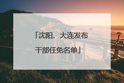沈阳、大连发布干部任免名单