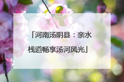 河南汤阴县：亲水栈道畅享汤河风光