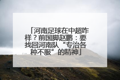河南足球在中超咋样？前国脚赵鹏：要找回河南队“专治各种不服”的精神