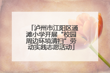 泸州市江阳区通滩小学开展“校园周边环境清扫”劳动实践志愿活动