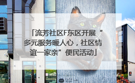 流芳社区F东区开展“多元服务暖人心，社区情谊一家亲”便民活动
