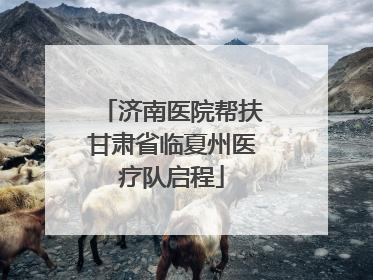 济南医院帮扶甘肃省临夏州医疗队启程