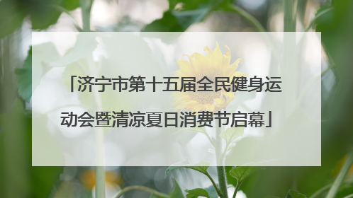 济宁市第十五届全民健身运动会暨清凉夏日消费节启幕