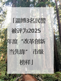 淄博3名民警被评为2025年度“改革创新当先锋” 市级榜样