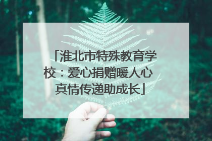 淮北市特殊教育学校：爱心捐赠暖人心 真情传递助成长