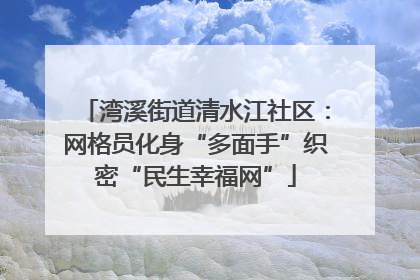 湾溪街道清水江社区：网格员化身“多面手”织密“民生幸福网”