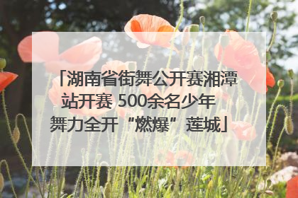 湖南省街舞公开赛湘潭站开赛 500余名少年舞力全开“燃爆”莲城