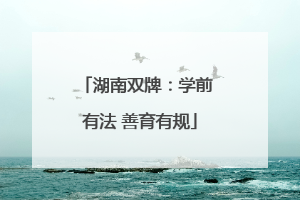 湖南双牌：学前有法 善育有规