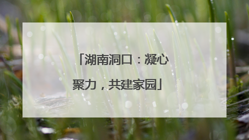 湖南洞口：凝心聚力，共建家园