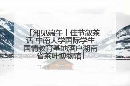 湘见端午丨佳节叙茶话 中南大学国际学生国情教育基地落户湖南省茶叶博物馆