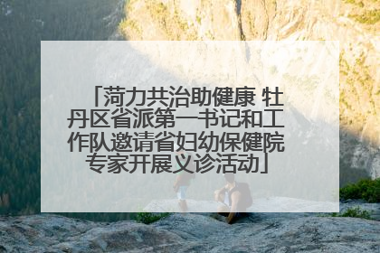 菏力共治助健康 牡丹区省派第一书记和工作队邀请省妇幼保健院专家开展义诊活动
