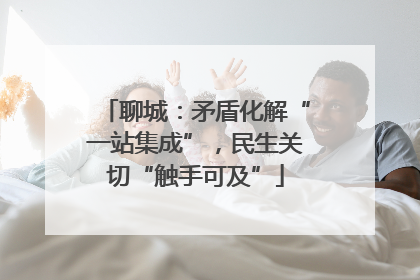 聊城：矛盾化解“一站集成”，民生关切“触手可及”