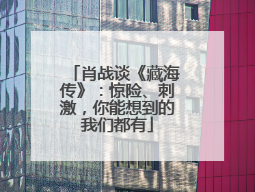 肖战谈《藏海传》：惊险、刺激，你能想到的我们都有
