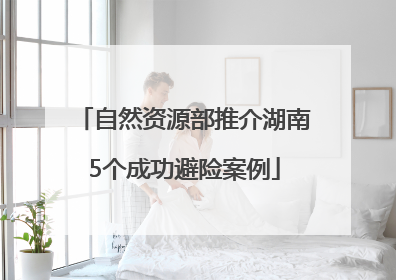 自然资源部推介湖南5个成功避险案例