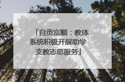 自贡富顺：教体系统积极开展助学支教志愿服务
