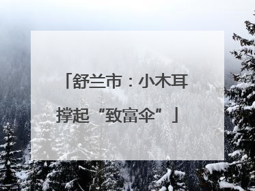 舒兰市：小木耳撑起“致富伞”