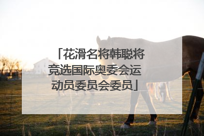 花滑名将韩聪将竞选国际奥委会运动员委员会委员
