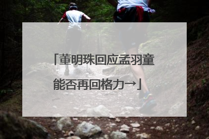 董明珠回应孟羽童能否再回格力→