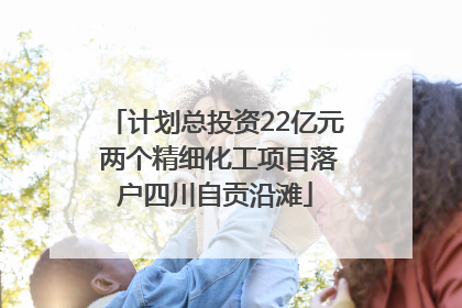 计划总投资22亿元 两个精细化工项目落户四川自贡沿滩