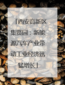 西安高新区集贤园：新能源汽车产业带动工业经济迅猛增长