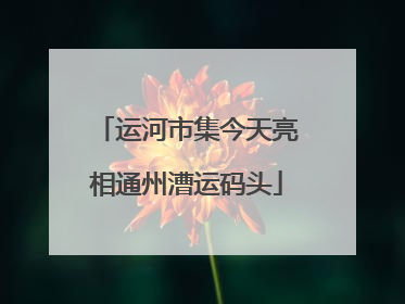 运河市集今天亮相通州漕运码头