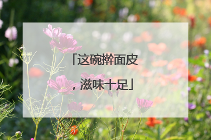 这碗擀面皮，滋味十足