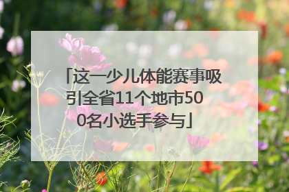 这一少儿体能赛事吸引全省11个地市500名小选手参与