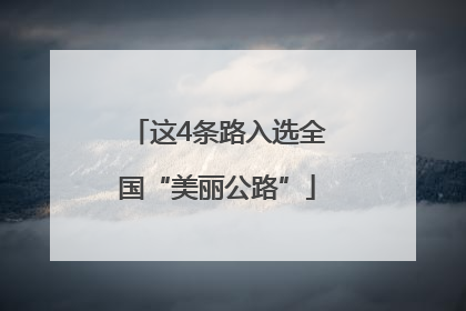 这4条路入选全国“美丽公路”