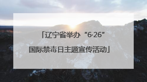 辽宁省举办“6·26”国际禁毒日主题宣传活动