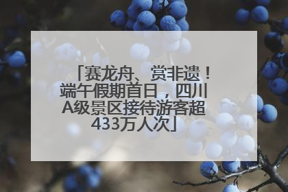 赛龙舟、赏非遗！端午假期首日，四川A级景区接待游客超433万人次