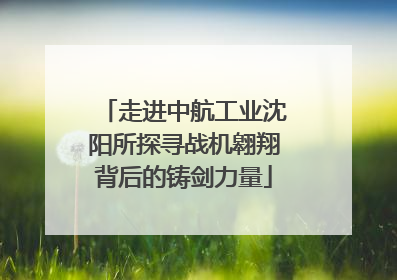 走进中航工业沈阳所探寻战机翱翔背后的铸剑力量