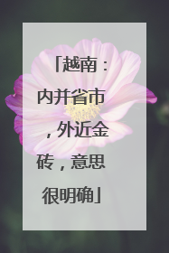 越南：内并省市，外近金砖，意思很明确