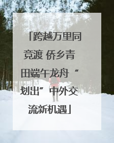 跨越万里同竞渡 侨乡青田端午龙舟“划出”中外交流新机遇