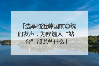 选举临近韩国前总统们发声，为候选人“站台”都说些什么