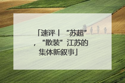 速评丨“苏超”，“散装”江苏的集体新叙事
